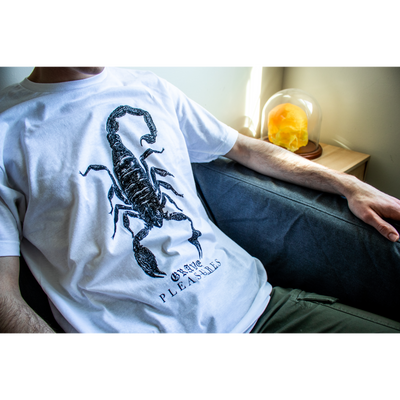 Grave Pleasures "Scorpion" White T-Shirt