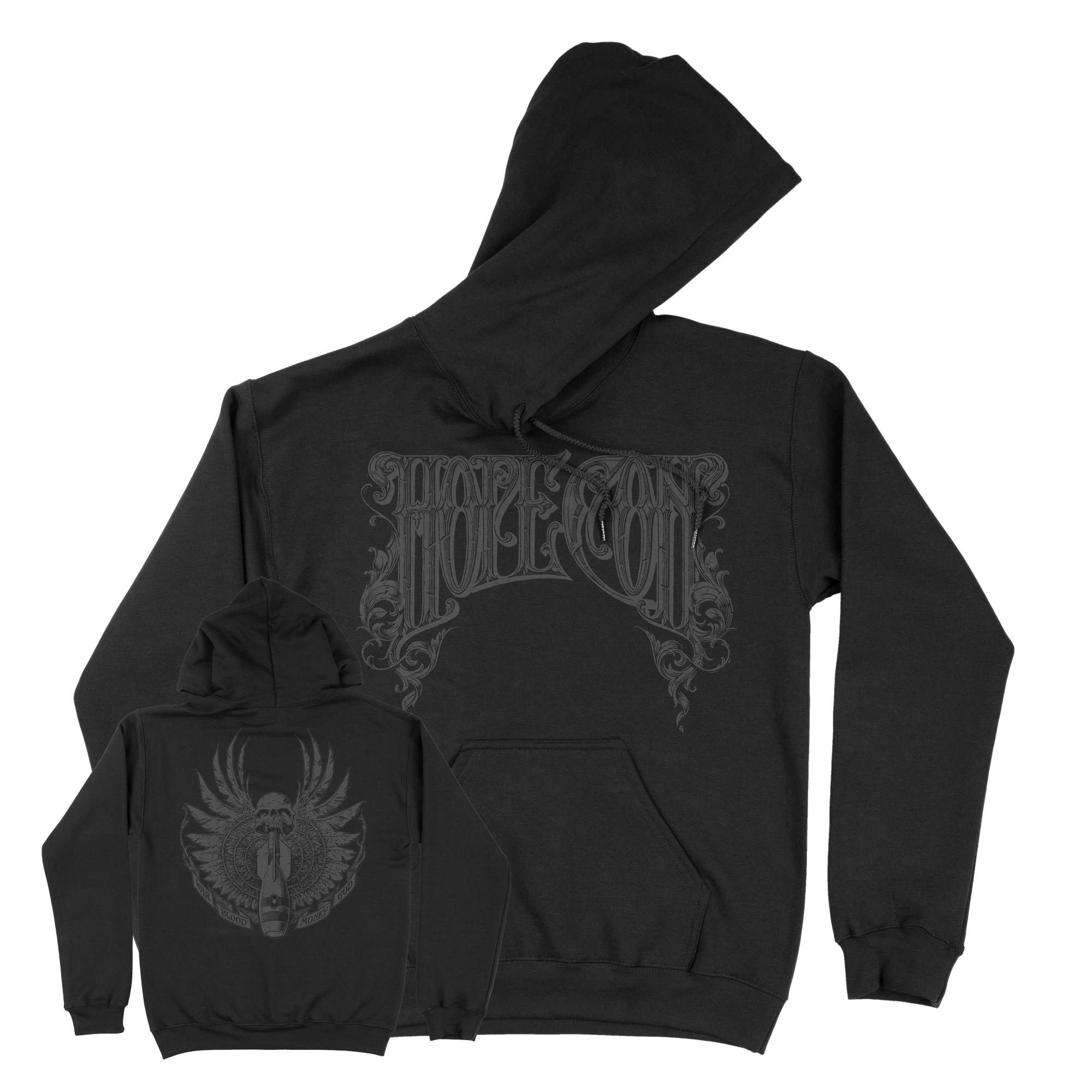 The Hope Conspiracy "Crest: Grey" Black Hooded Sweatshirt