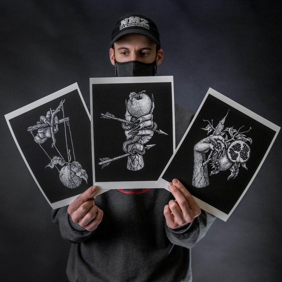 Dylan Garrett Smith "The Pain" Mini Print Set of 3