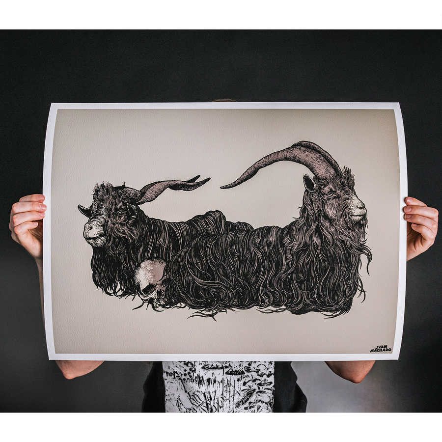 Juan Machado "Two Goats" Giclee Print