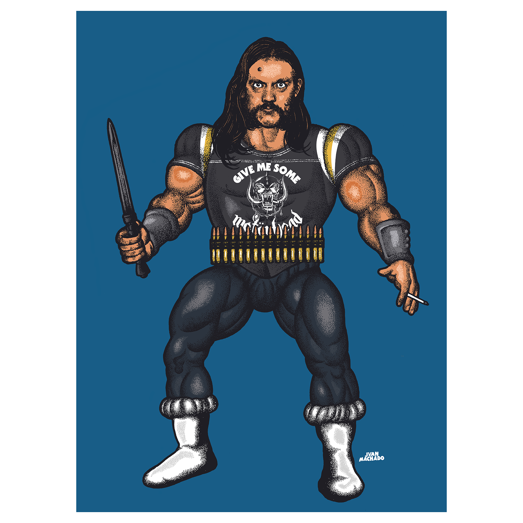 Juan Machado "Murder One: Blue" Giclee Print