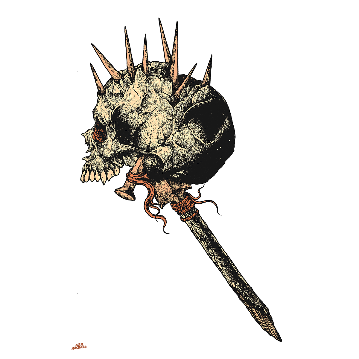 Juan Machado "Skull" Giclee Print
