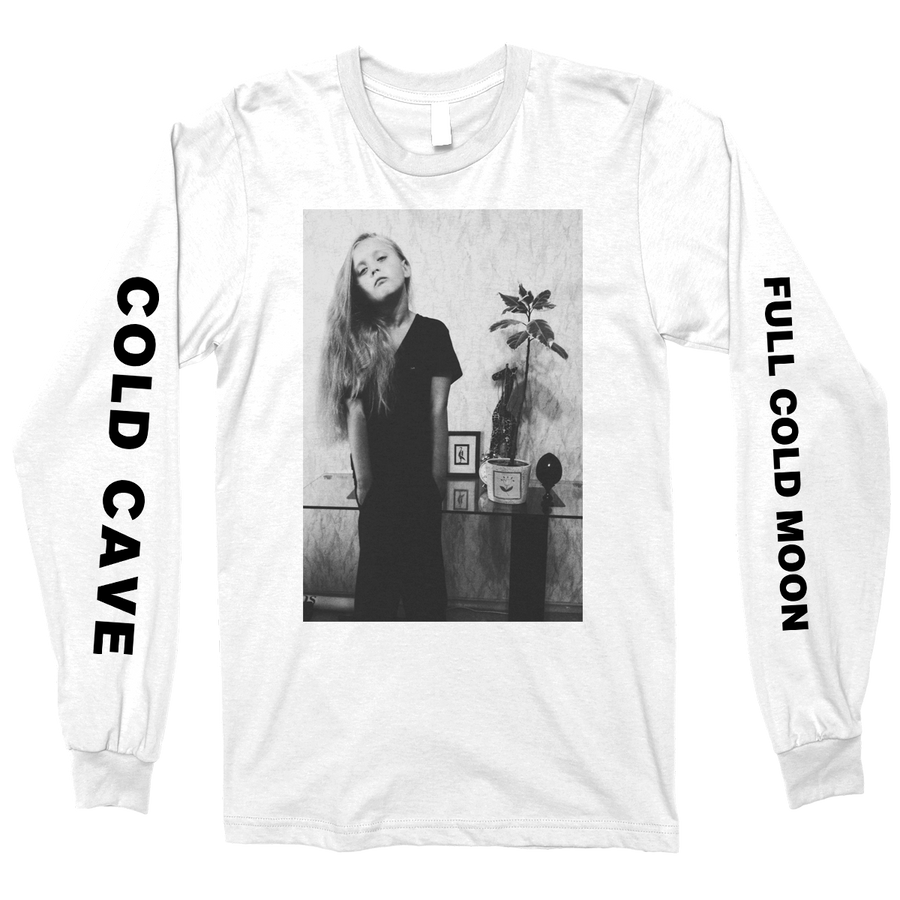 Cold Cave "Full Cold Moon" White Longsleeve