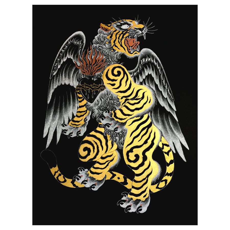 Marc Nava "Sacred Gold Tiger" Giclee Print