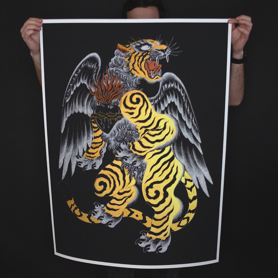 Marc Nava "Sacred Gold Tiger" Giclee Print