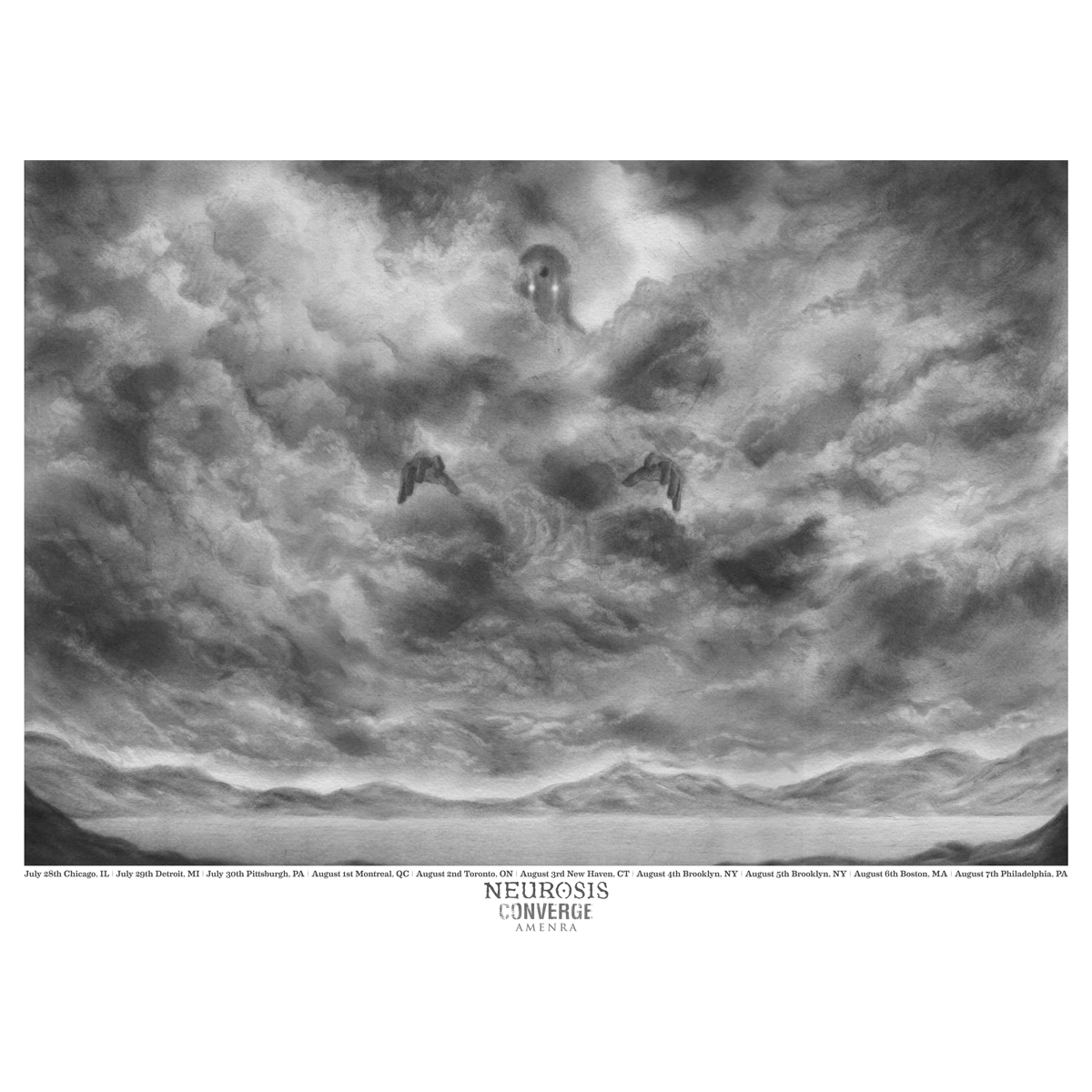 Randy Ortiz x Neurosis x Converge x Amen Ra "North American Tour" Giclee Print