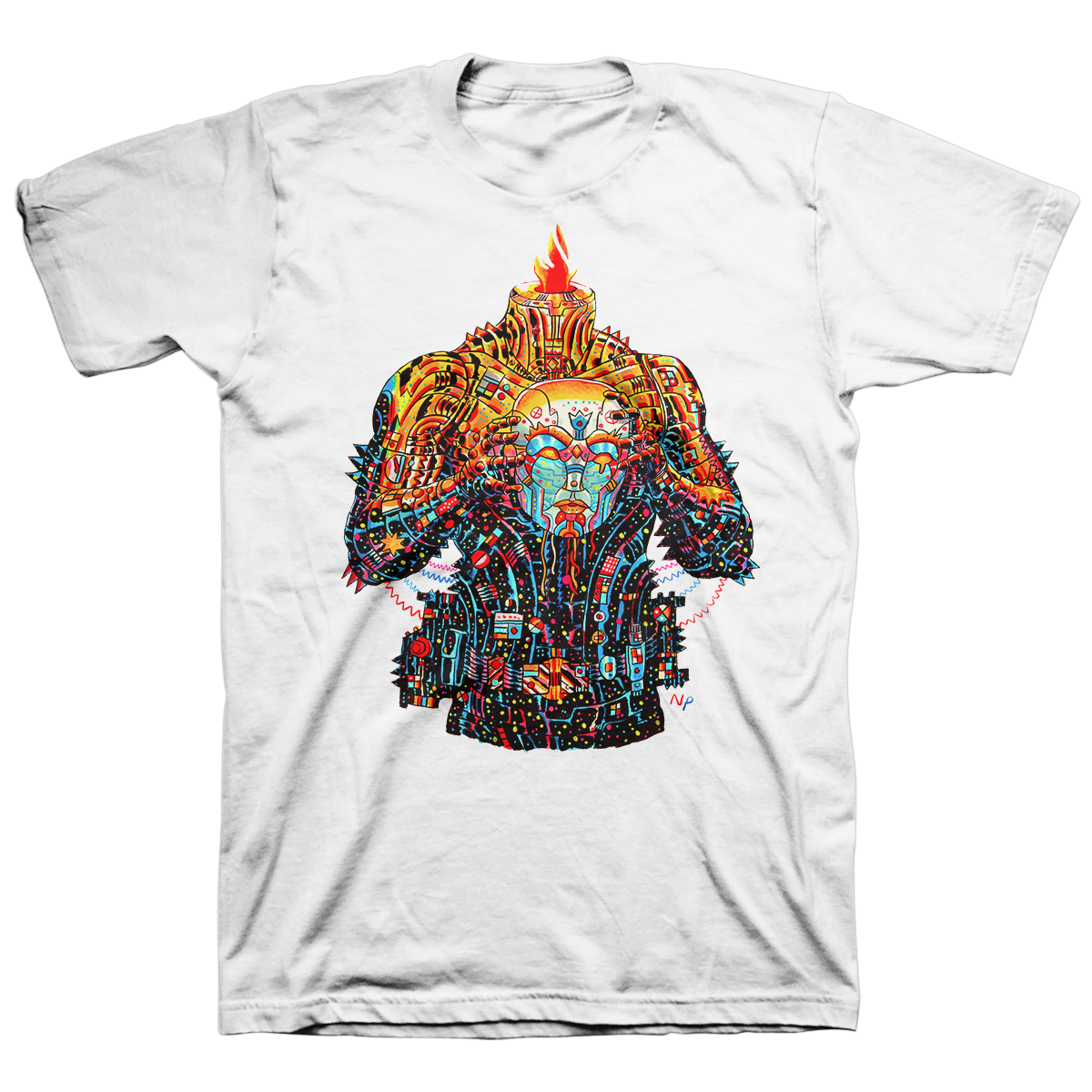 Nick Pyle "Cephala II" White T-Shirt