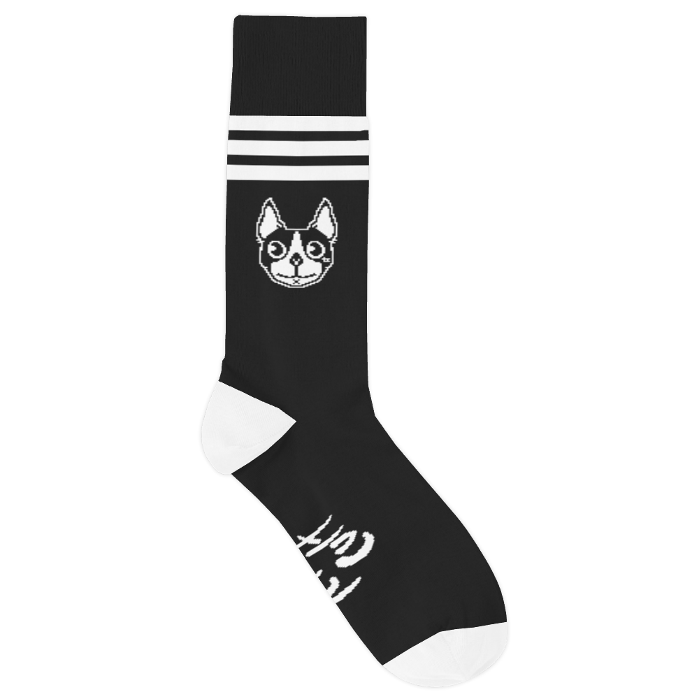 Terrier Cvlt "Dog Face" Black Socks