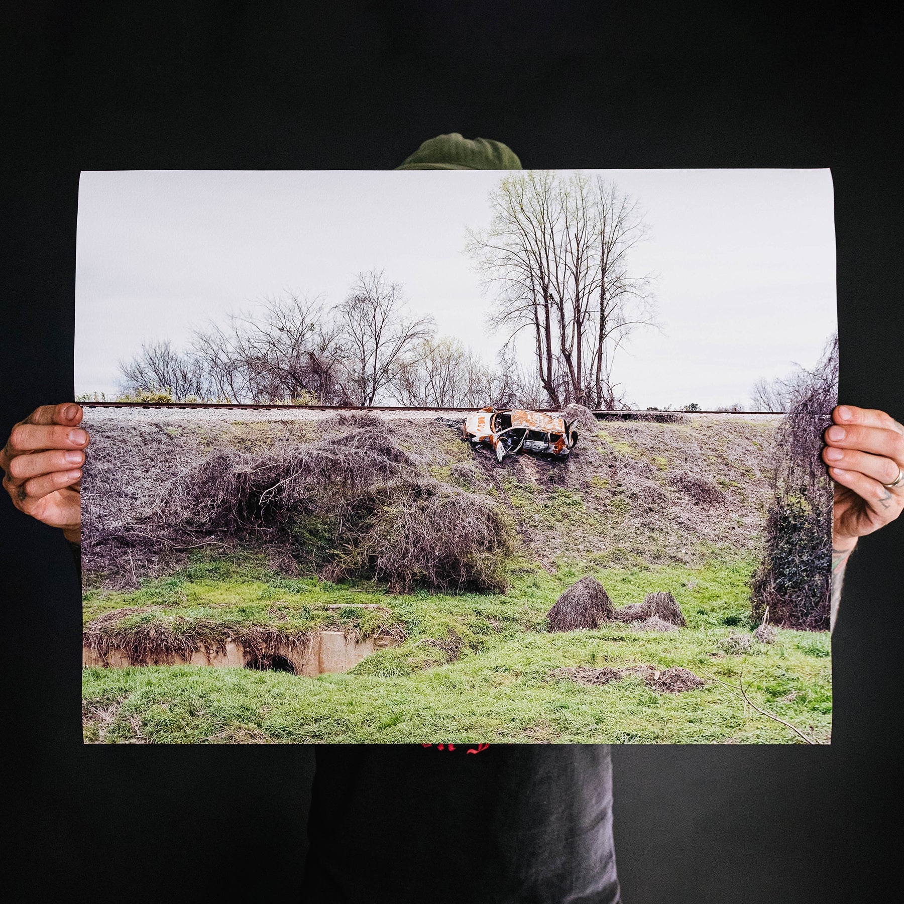 Reid Haithcock "Continual Disaster: Wreck On The Tracks" Giclee Print