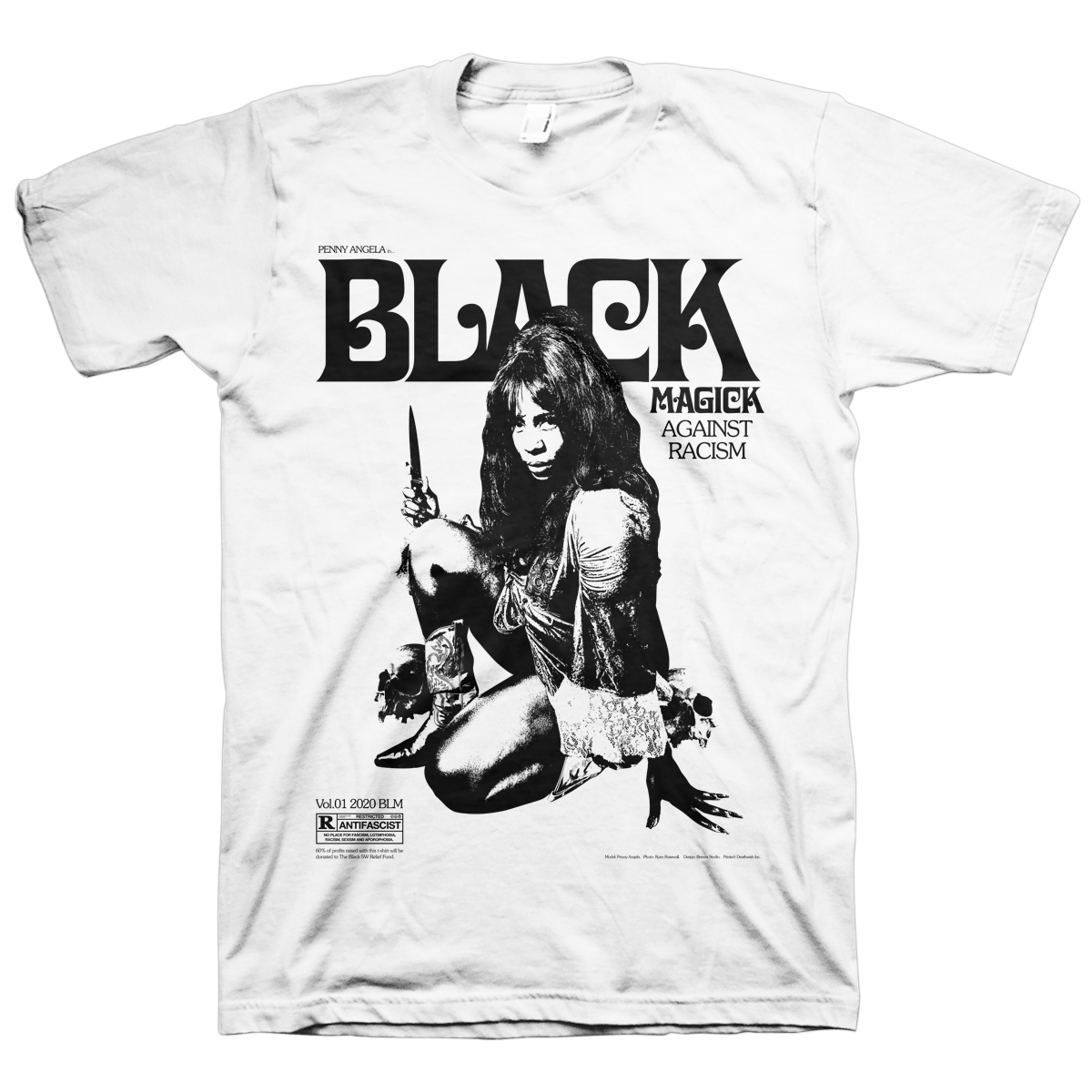 Branca Studio "Black Magick" White T-Shirt