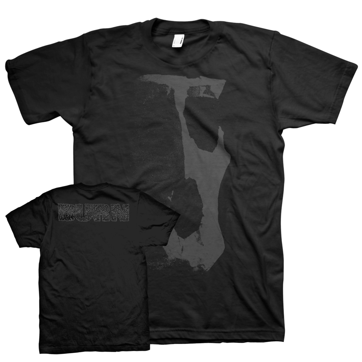 Burn "Mask" Black On Black T-Shirt