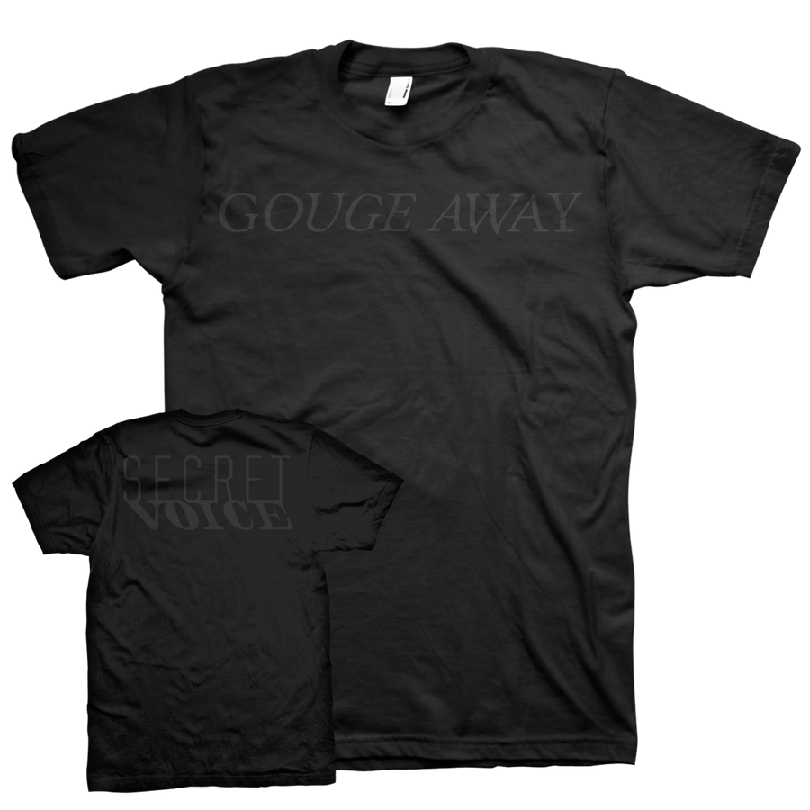 Gouge Away "Logo" Black On Black T-Shirt