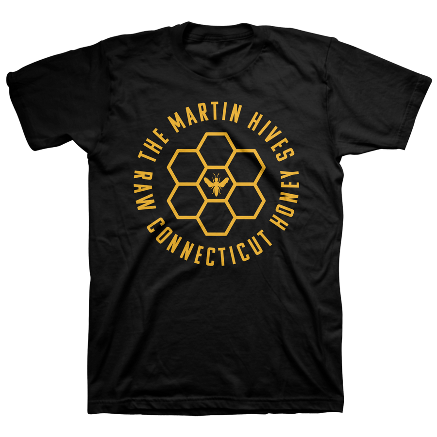 The Martin Hives Honey Co. "Raw CT Honey" Black T-Shirt