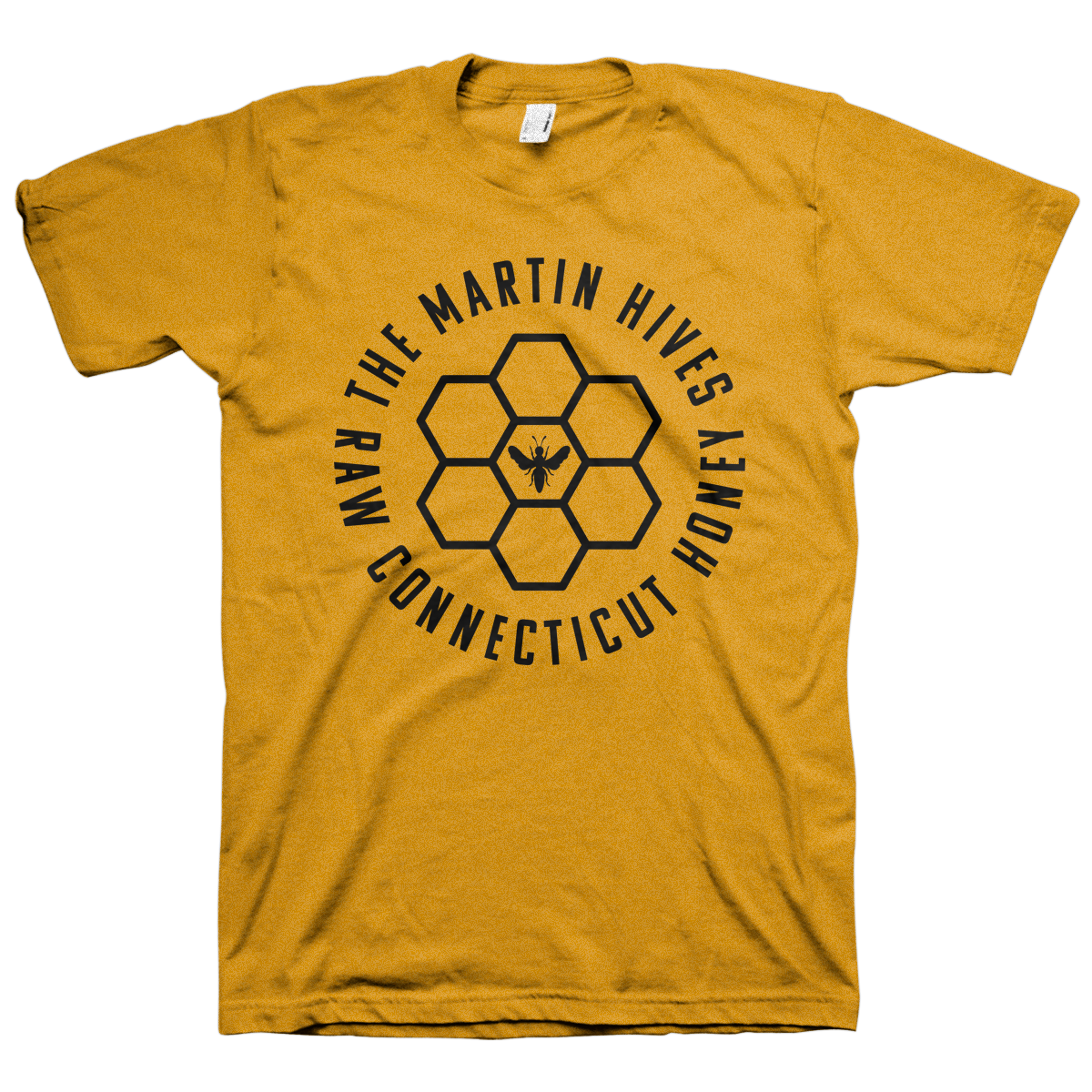 The Martin Hives Honey Co. "Raw CT Honey" Gold T-Shirt