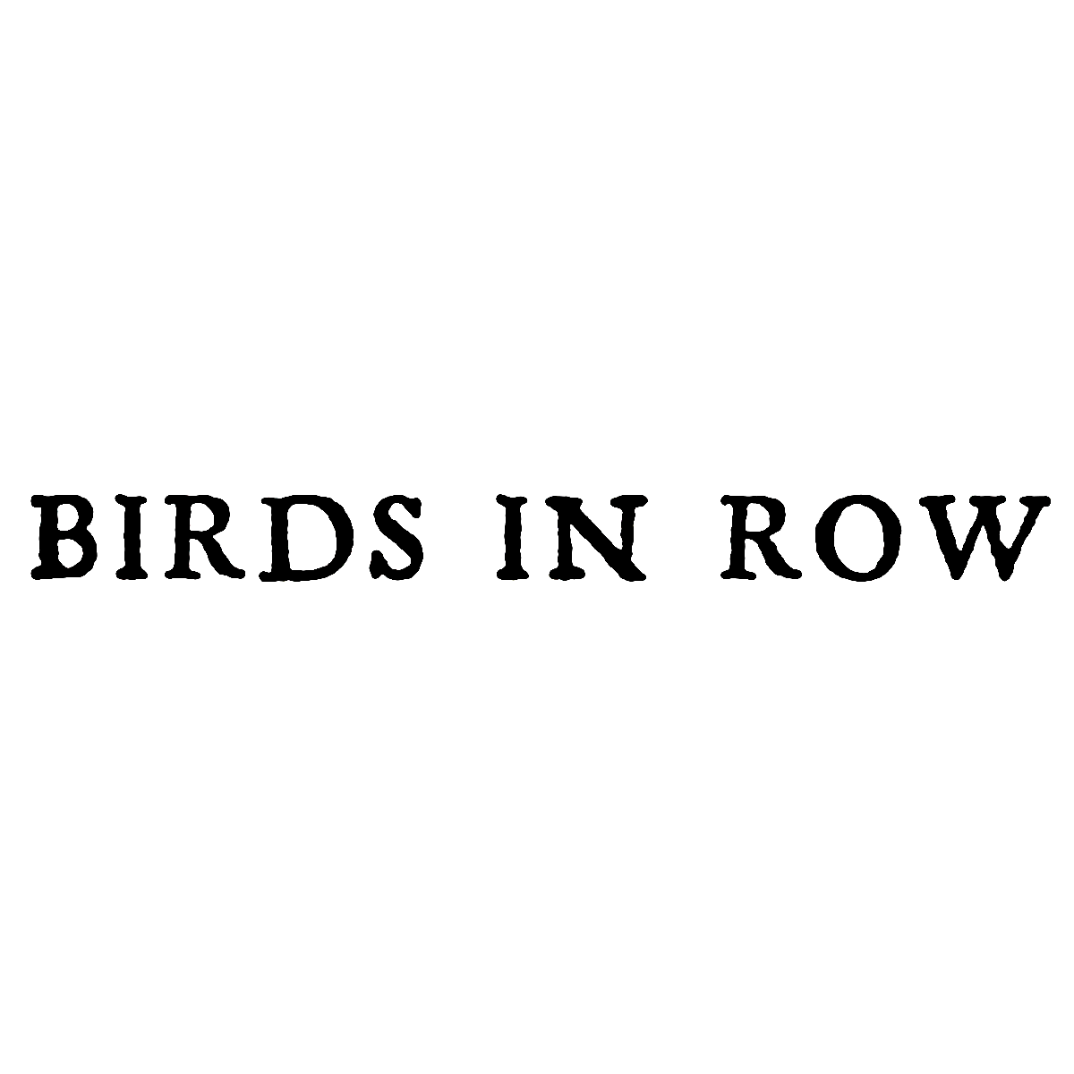 Birds In Row "Logo" Sticker