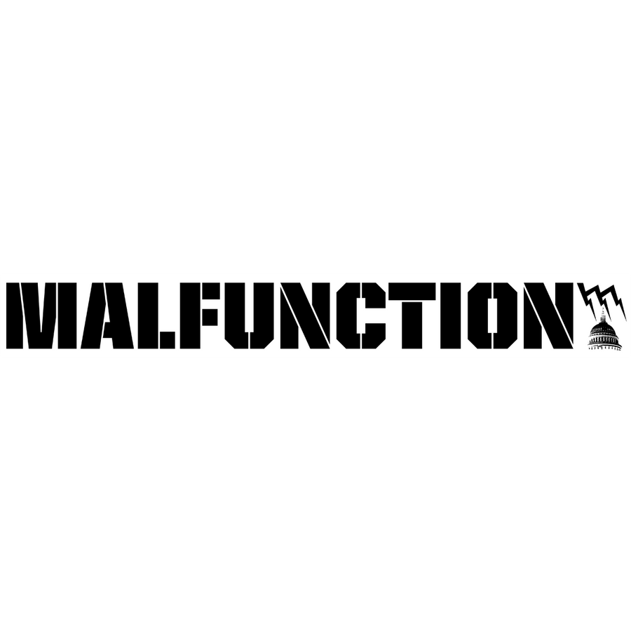 Malfunction "Giant Logo: White" Sticker