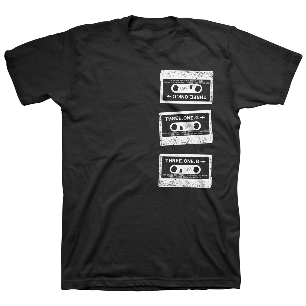 Three One G "Cassette Logo" Black T-Shirt