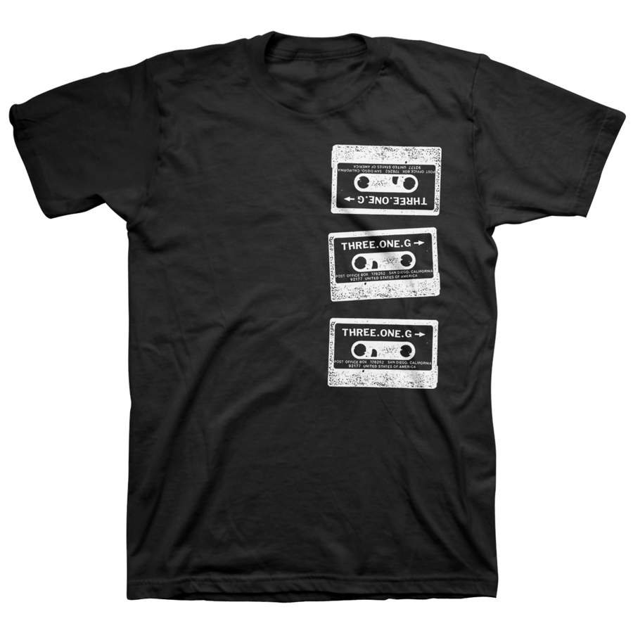 Three One G "Cassette Logo" Black T-Shirt