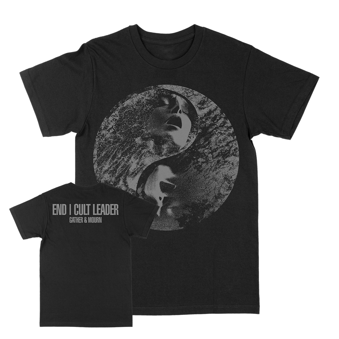 END / Cult Leader "Gather & Mourn: Silver" Black T-Shirt