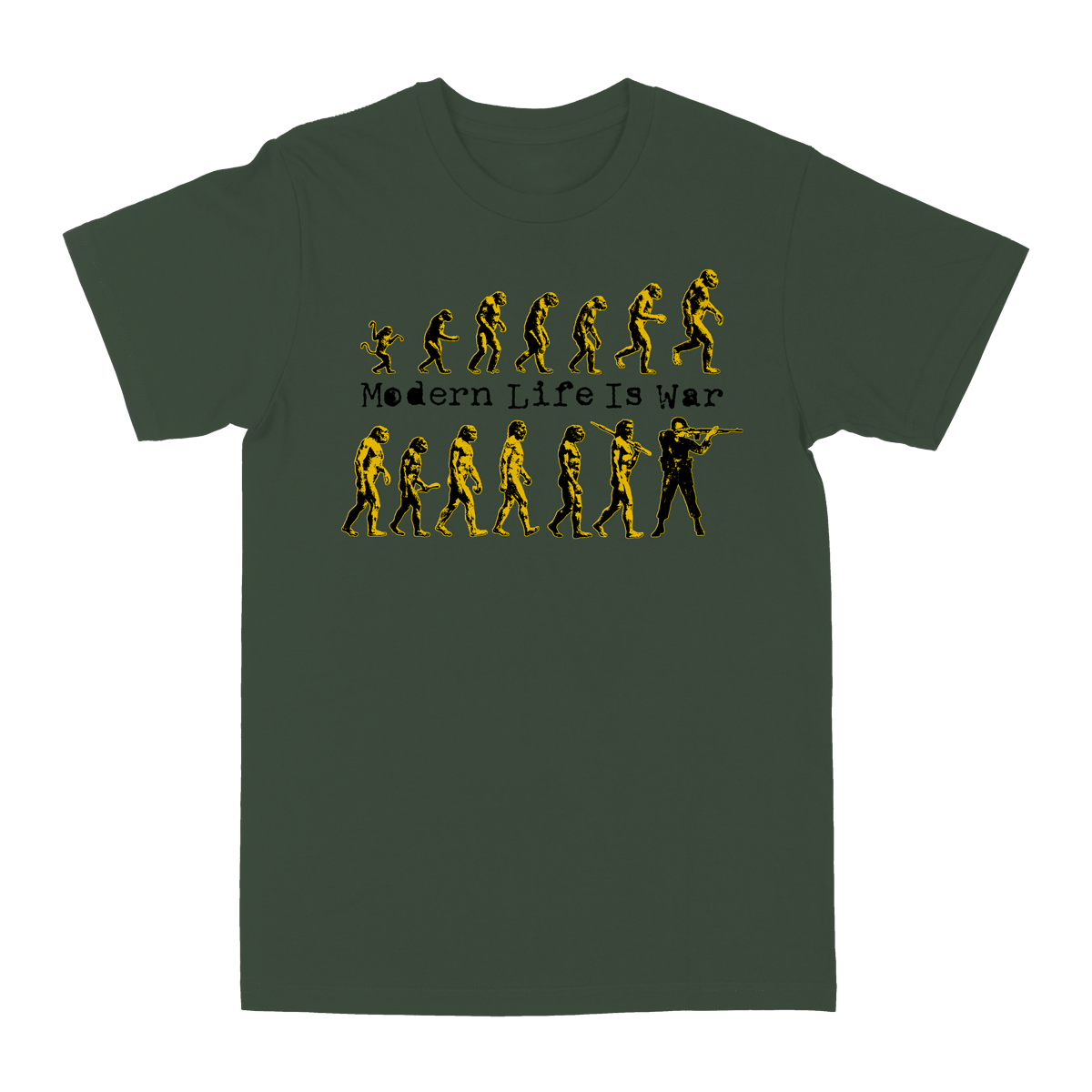 Modern Life Is War "Evolution" Army Green T-Shirt
