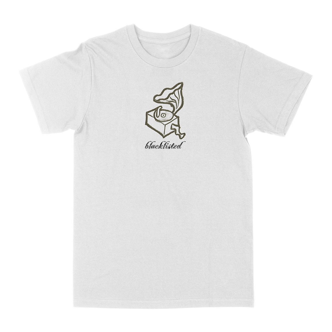 Blacklisted “No One: Phonograph” White T-Shirt