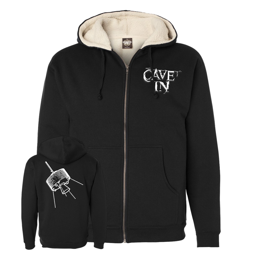 Cave In “Satellite” Premium Embroidered Fleece Zip Up Sweatshirt